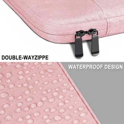 Laptop Sleeve 14 Inch, Water Resistant Traveling Computer Cover with Handle, Shockproof Protective Carrying Laptop Bag Compatible for 14 Inch MacBook Air/Pro, HP, Dell, Lenovo, Pink