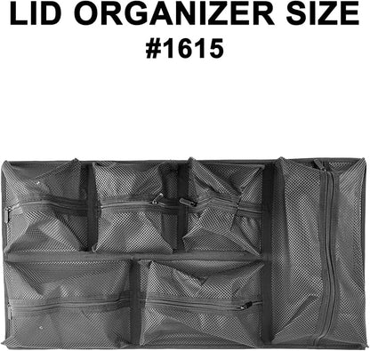UPGRADED LAFENLIN Lid Organizer for Pelican 1615 Case, 6 Mesh Pockets Storage Organizer, Fits Camera Cases, Diving Dry Boxes, Hard Cases & Toolboxes, Includes Screws & Velcro, Durable, Thickening Mesh