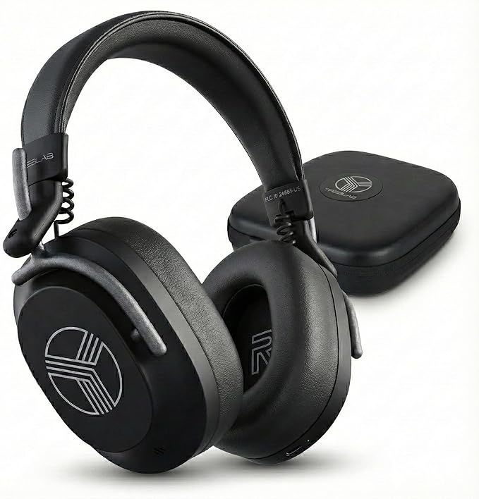 TREBLAB U5 - ANC Headphones for Travel & Focus, Hybrid Active Noise Cancelling, Up to 45H Playtime, Comfortable Over-Ear Design, Bluetooth Headphones for Work, Flights & Daily Use