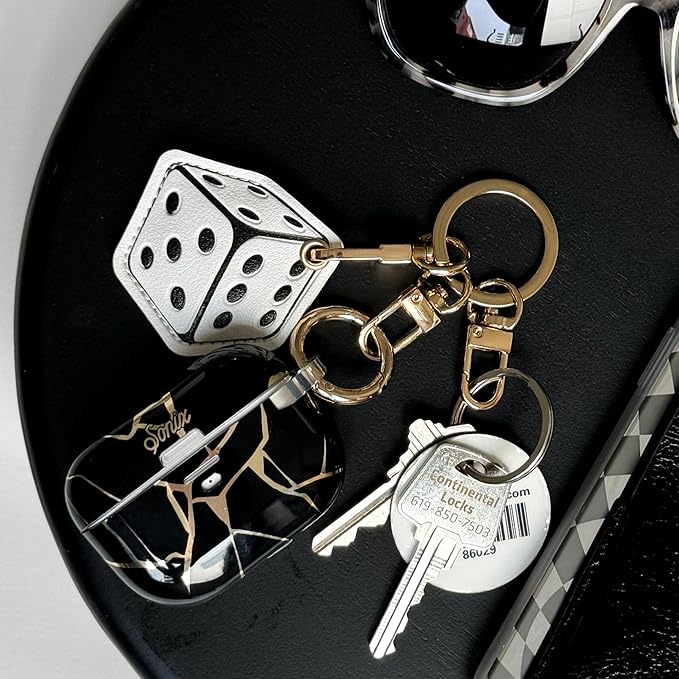 Sonix Keychain Case Compatible with Apple AirTag | Protective Cover Keychain for AirTags | Dice