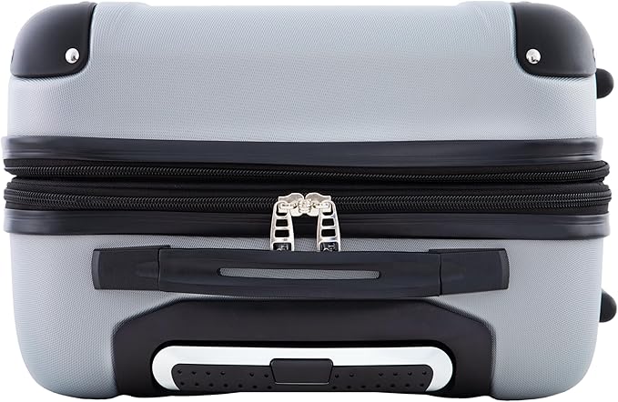 Travelers Club Chicago Hardside Expandable Spinner Luggage, Silver, 20" Carry-On