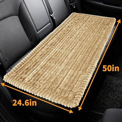 Dog Car Seat Covers for Back Seat, Dog Bed for Car, Car Seat Protector, Fit for Backseat Extenders, Non-Slip Soft Durable for Cars Trucks and SUVs(Brown,50x24.6 inch)