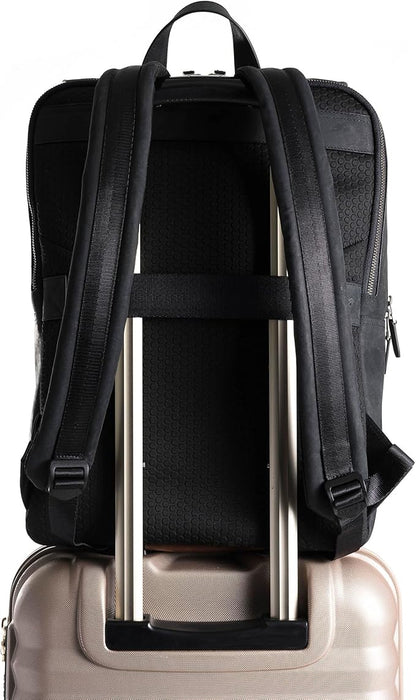 Leather Backpack for Men & Women, Classic Black - Handcrafted Top Grain Leather vintage backpack with 17-Inch Laptop Sleeve - Lightweight, Stylish & Durable for Business, Travel, Work & Everyday Use