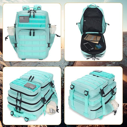 25L Tactical Backpack for Men and Women Military Backpack Small Assault Pack Molle Backpack Bug Out Bag Travel Rucksack Daypack (Mint Green)