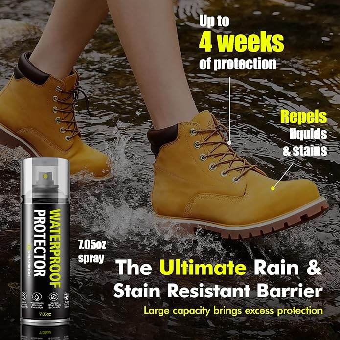 Shoe Protector Spray: Rain Stain Dirt Waterproof Shoe Spray, Nano Protection for Sneaker Suede Leather Boot Hat
