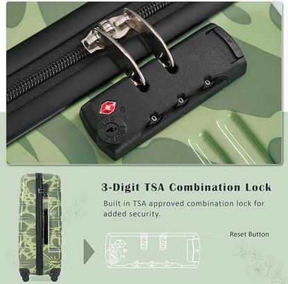 Luggage Sets 3 Piece Durable Suitcase Set with Spinner Wheels, 3 Pcs Hardside Lightweight luggage with TSA Lock, Large Checked Travel Suitcases