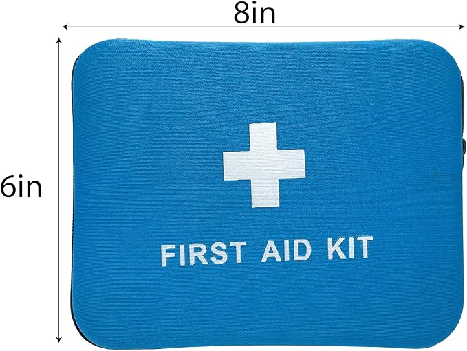 Rapid Care First Aid 160-Piece All-Purpose First Aid Kit for Home, Office & Car – Compact Color Coded Emergency Preparedness Kit with CPR Barrier, Emergency Blanket, Ice Pack & Other Essentials