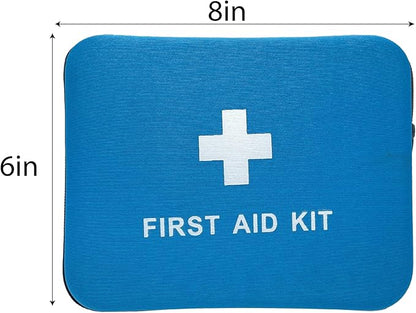 Rapid Care First Aid 160-Piece All-Purpose First Aid Kit for Home, Office & Car – Compact Color Coded Emergency Preparedness Kit with CPR Barrier, Emergency Blanket, Ice Pack & Other Essentials