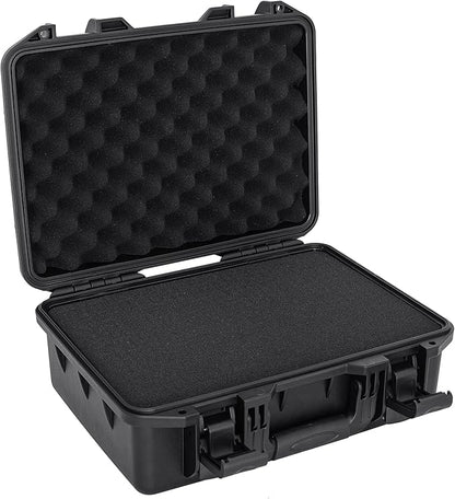 Hard Case with IP67 Waterproof Shockproof Tool Box for Microphone, Drones, Camera, Equipments, Portable Storage Case, 16.5 x13 x 7 Inch