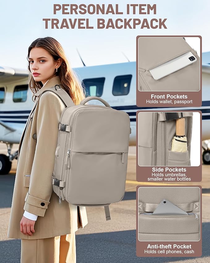 Vacuum Backpack With Pump Large Travel Laptop Backpacks For Women Men Carry On Backpack Vacpack Backpacks With Vacuum Compression Brown