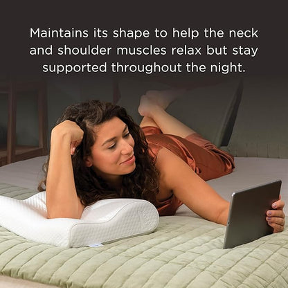 Tempur-Pedic TEMPUR-Ergo Neck Pillow, Large Profile, White