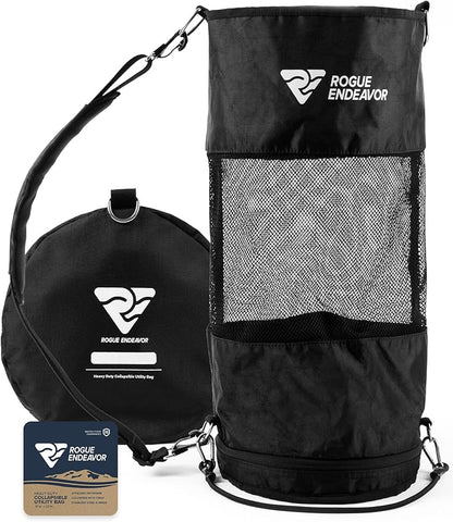 Rogue Endeavor Collapsible Mesh Free Dive Snorkel Bag - Designed for Long Fins, Collapsible, with Attachments for Dock, Boats and Trees.