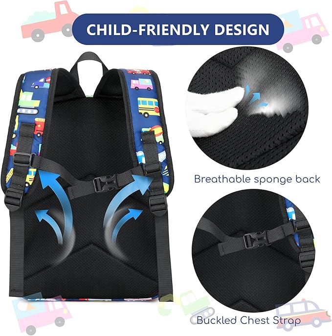 CAMTOP Preschool Backpack for Kids Boys Girls Toddler Backpack Kindergarten School Bookbags for Age 3-8