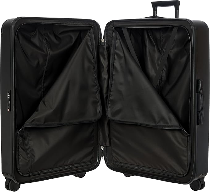 Bric's Amalfi Lightweight Hard Shell Suitcase – Expandable Checked Luggage with Water-Repellent Zip, Smooth 360° Wheels & TSA Lock - 32 Inch, Black