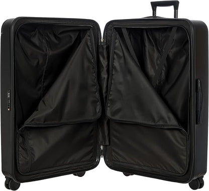 Bric's Amalfi Lightweight Hard Shell Suitcase – Expandable Checked Luggage with Water-Repellent Zip, Smooth 360° Wheels & TSA Lock - 32 Inch, Black