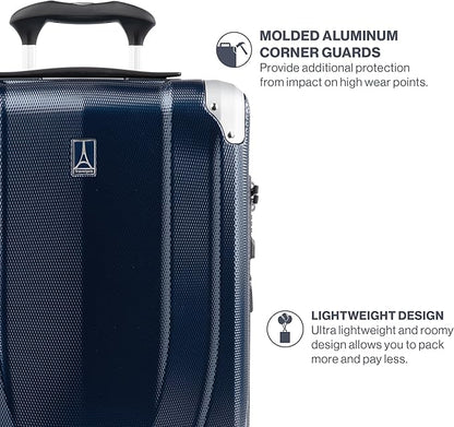 Travelpro Pathways 3 Hardside Expandable Luggage, 8 Spinner Wheels, Lightweight Hard Shell Suitcase, Carry On 21 Inch, Royal Blue