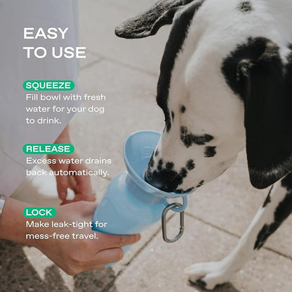 Springer by Springland Dog Water Bottle | Portable Travel Water Bottle Dispenser for Dogs | Dog Gift Seen on Oprah's Favorite Things, Shark Tank | Leak-Proof Bottles | BPA-Free 22oz Lilac