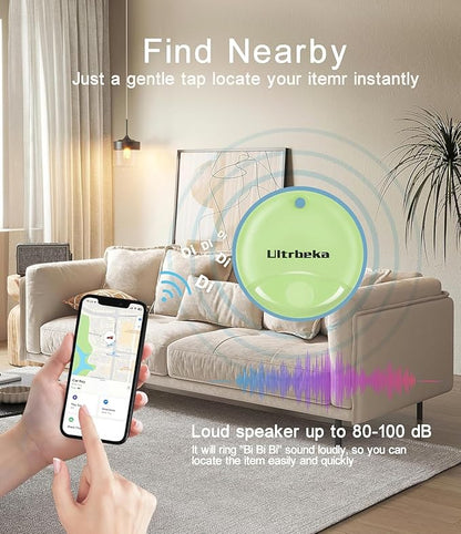 Air Tag-4 Pack Bluetooth Item Finder for iPhone – MFi Certified Smart Tracker Compatible with Apple Find My, Replaceable Battery, IP67 Waterproof Key Finder for Keys, Wallet, Luggage