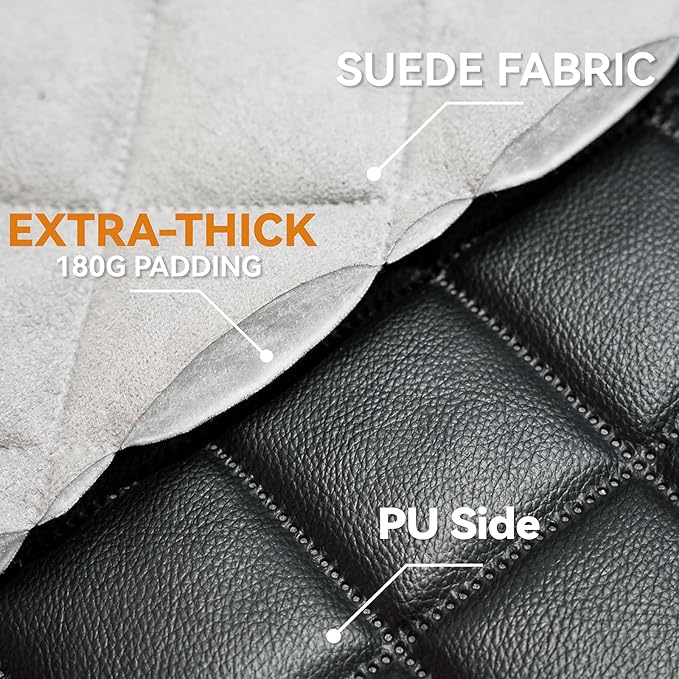 Dog Truck Seat Cover for Back Seat,Waterproof Back Seat Cover for Truck,Heavy-Duty Scratchproof Pu Leather Bench Seat Covers for Trucks Ford F-Series/Chevrolet Silverado/Ram/Jeeps