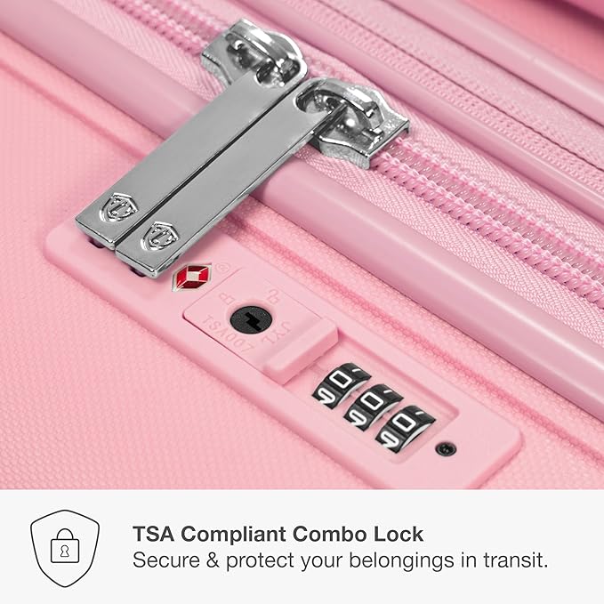 Traveler's Choice Pagosa Indestructible Hardshell Expandable Spinner Luggage, Pink, 26-Inch Medium