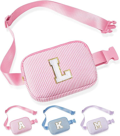 YOOLIFE Christmas Gifts for Girls Kids - Birthday Gifts for 3 4 5 6 7 8 9 10 11 12 13 Year Old Girl | Initial Fanny Pack Belt Bag Purse | Stocking Stuffers for Girls Teen Daughter Sister Pink L