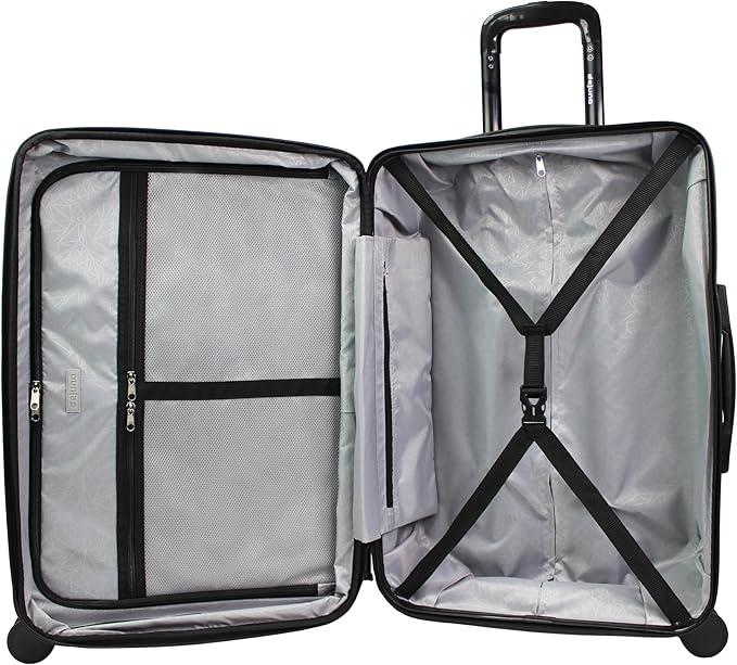 World Traveler Dejuno Tonal 28-Inch Polycarbonate Lightweight Hardside Expandable Spinner Luggage Suitcase with TSA Lock - Onyx