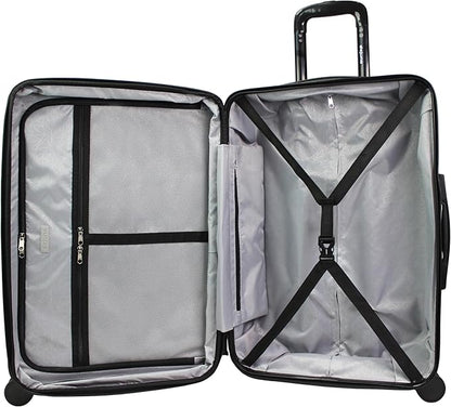 World Traveler Dejuno Tonal 24-Inch Polycarbonate Lightweight Hardside Expandable Spinner Luggage Suitcase with TSA Lock - Coral