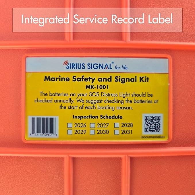 Sirius Signal MK-1001 Boating Safety and Emergency SOS Kit - Complete Visual, Audible, and First Aid System - USCG Approved