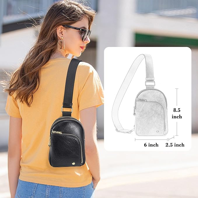 INICAT RFID Blocking Sling Bag,Anti Theft Crossbody Bags for Women,Travel Gifts Cross Body Purses Vegan Leather