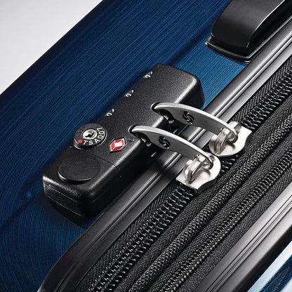 Samsonite Winfield 2 Hardside Expandable Luggage with Spinner Wheels, Deep Blue, Checked-Large 28-Inch