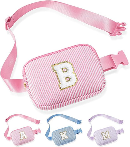 YOOLIFE Birthday Gifts For Toddler Girl 1-3 - Birthday Gifts for 3 4 5 6 7 8 9 10 11 12 13 Year Old Girls Initial Fanny Pack Belt Bag Purse for Teen Girls B