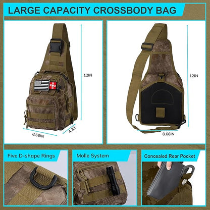 Survival Kit, Gifts for Christmas Men, Women, 251pcs Emergency Survival Gear and Supplies Equipment, First Aid Kit with Crossbody Bag, Camping Essentials for Earthquake, Hiking, Outdoor Adventure