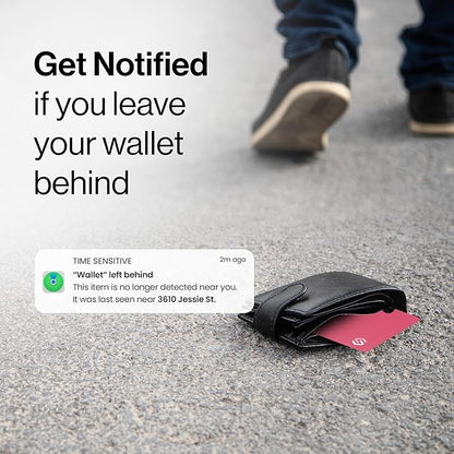 SPOTMINDERS White Elephant Gifts for Women Apple MFi Certified Credit Card Wallet Tracker PRO Pink (iOS Only) 0.07in Works with Apple Find My Rechargeable Tracking Card for Christmas Stocking Stuffers