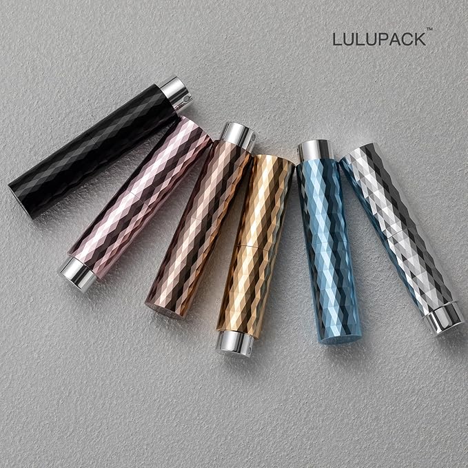 Travel Perfume Bottle Refillable - Cologne Spray Atomizer Mini - Small Travel Size Empty Sprayer for Refill Sample Container - Portable Fragrance Decant Dispenser for Women Men 8ml 6PCS Sleek
