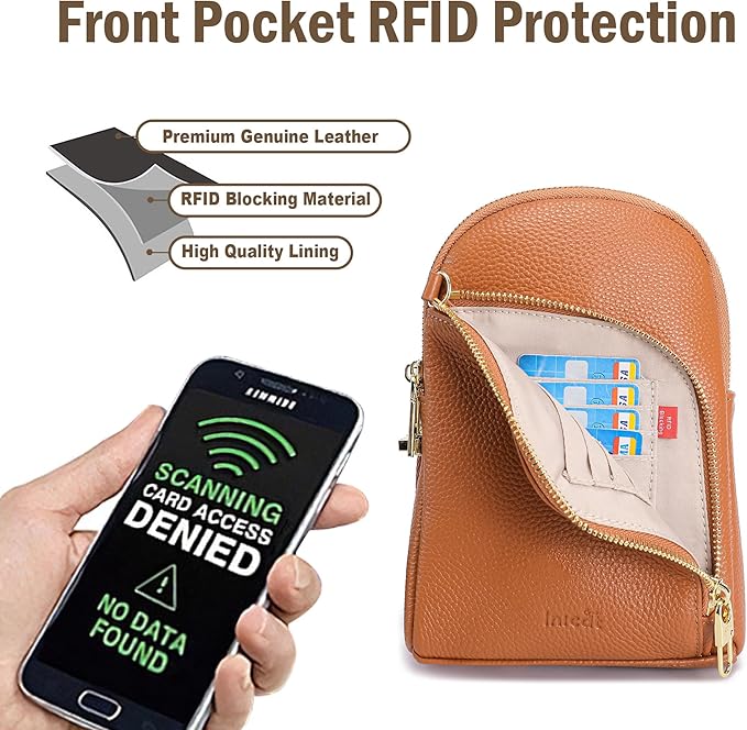 INICAT RFID Blocking Sling Bag,Anti Theft Crossbody Bags for Women,Travel Gifts Cross Body Purses Vegan Leather