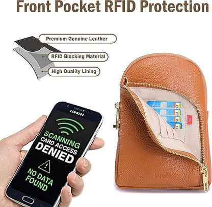 INICAT RFID Blocking Sling Bag,Anti Theft Crossbody Bags for Women,Travel Gifts Cross Body Purses Vegan Leather