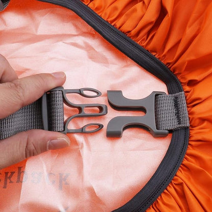 SING F LTD Safe Backpack Rain Cover 35L Reflective Cross Buckle Straps Waterproof Bag Cover with Storage Bag Outdoor Camping Travel Rainproof Orange