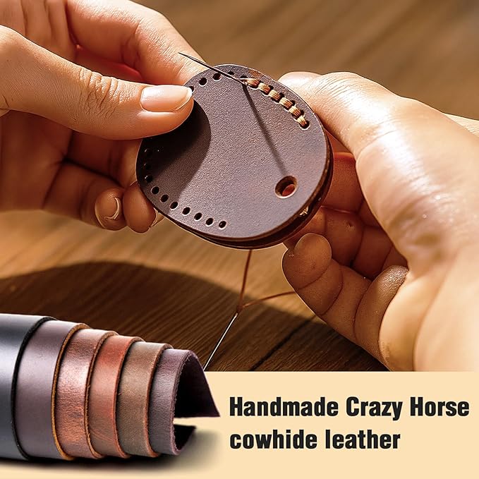 Genuine Leather Airtag Holder, Portable Air Tag Keychain with Key Rings Full Coverage Air Tags Hidden Case Cover Compatible for AirTags Green