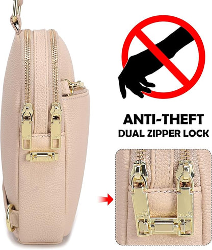 INICAT RFID Blocking Sling Bag,Anti Theft Crossbody Bags for Women,Travel Gifts Cross Body Purses Vegan Leather