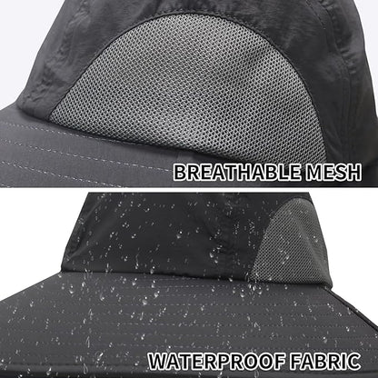 PFFY Sun Bucket Hats for Men Women 3” Wide Brim UPF 50+ Fishing & Beach Hat