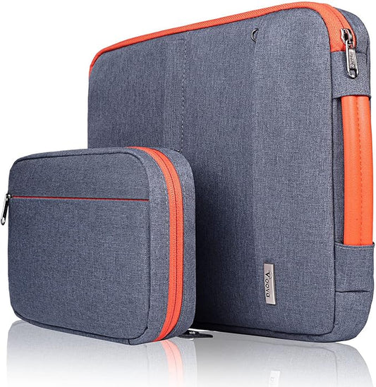 Voova Laptop Sleeve Case 13 14 Inch Compatible with MacBook Air 13 M2/M3/M4, MacBook Pro 13/14,13.5”Surface Laptop 4/5,Chromebook 14,2 in 1 Waterproof Computer Bag with Detachable Accessory Pouch