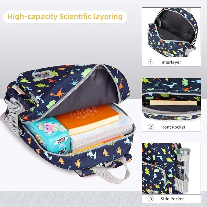willikiva 3D Dinosaur Backpack Toddler Backpacks for Boys and Girls Kids Backpack Waterproof Preschool Safety Harness Leash (Dinosaur Paradise)