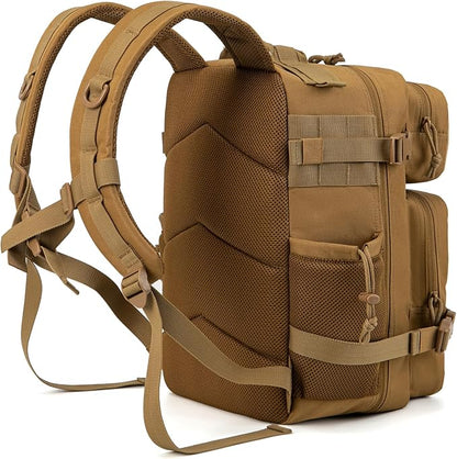 QT&QY 25L/45L Military Tactical Backpack For Men Molle Daypack 3 Day Bug Out Bag Hiking Rucksack With Bottle Holder