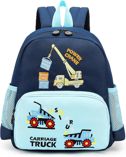 willikiva Cute Zoo Little 3d Backpack Kids Backpack for Boys and Girls Toddler Backpack Waterproof Preschool(Blue Hoist)