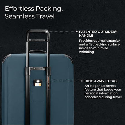 Briggs & Riley 29" Large Expandable Spinner - Checked Luggage for Travel, Suitcases with Wheels, Softside Rolling Bag for Men & Women - ZDX Collection, Ocean