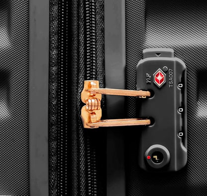 DELSEY PARIS Alexis Durable Luggage Set, Expandable & Lightweight 4-Wheel Spinners, Easy Grip handles for Smooth Journeys, TSA-Lock Incorporated, Men and Women, Black/Rose Gold, 2-Piece Set (21"/29")