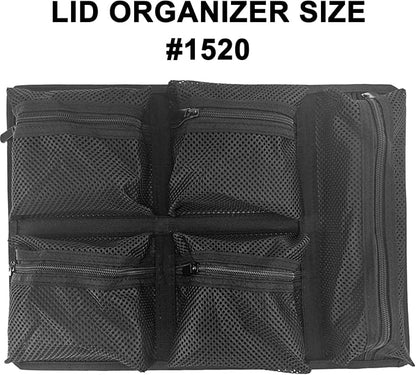 LAFENLIN UPGRADED Lid Organizer for Pelican 1520 Case, 5 Mesh Pockets Storage Organizer, Fits Camera Cases, Diving Dry Boxes, Hard Cases & Toolboxes, Includes Velcro, Durable, Thickening Mesh