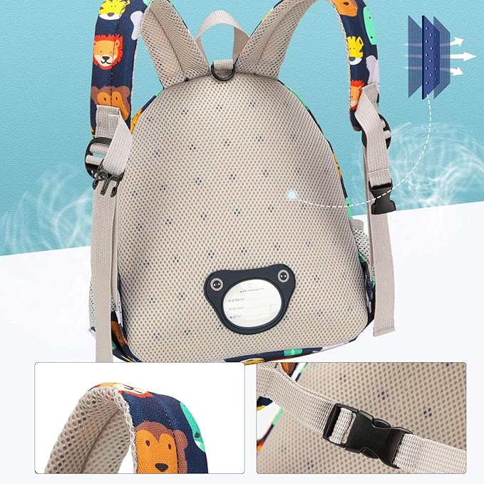willikiva 3D Dinosaur Backpack Toddler Backpacks for Boys and Girls Kids Backpack Waterproof Preschool Safety Harness Leash (Grey)