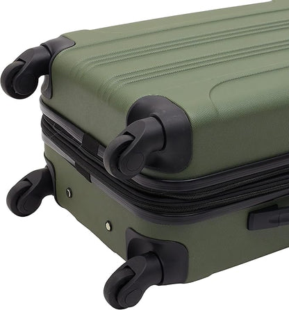 Travelers Club Chicago Expandable Luggage, Thyme Green, 20" Carry-On