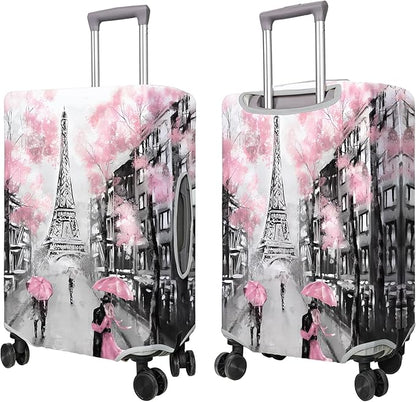 Travel Luggage Cover Suitcase Protector Fits 18-32 Inch Wheel Covers PatternedTravel Related Items Flower Luggage Protector Elastic L